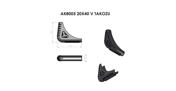 AK8003 Plastik Takoz - Görsel 3
