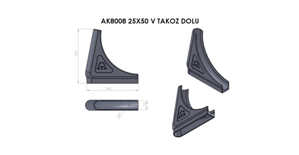 AK8008 Plastik Dolu Takoz - Görsel 2