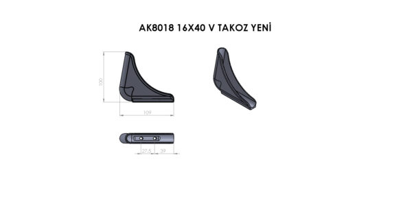AK8018 Plastik V Takoz Yeni - Görsel 2