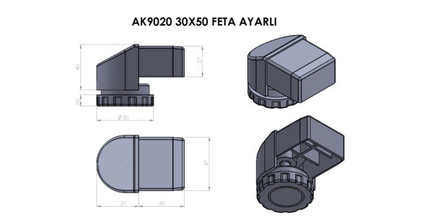 AK9020-30*50 IZGARA AYARLI - Görsel 2