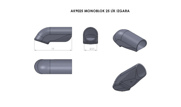 AK9025-MONOBLOK 25’LİK IZGARA - Görsel 2