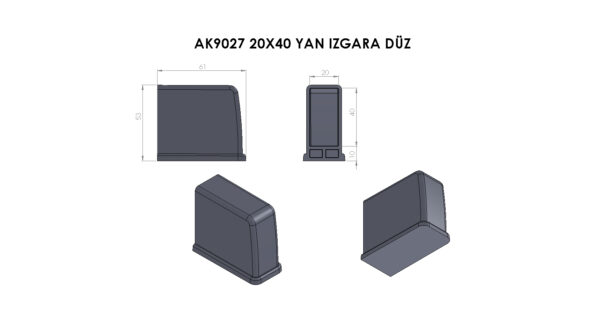 AK9027 20×40 Yan Izgara Düz