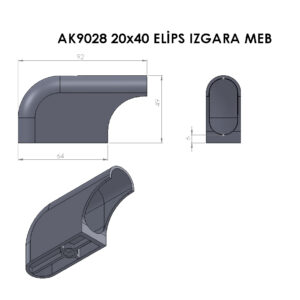 AK9028 20×40 Elips Izgara MEB.