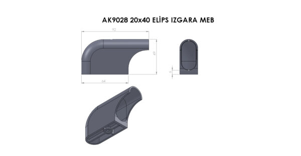 AK9028 20×40 Elips Izgara MEB.